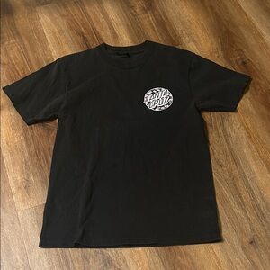 Santa Cruz Skateboards Black Tee with White Logo